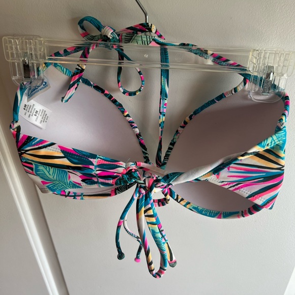 California Waves 2 piece bathing suit D/DD top,cups,underwire XL bottom colorful - Picture 10 of 13